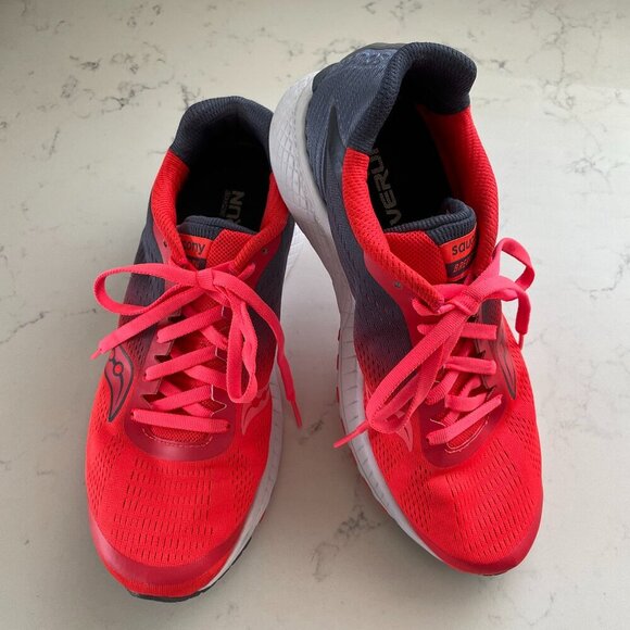 Saucony Shoes - Saucony Everun Breakthru XT-900 Lo Cut Lace Up Running Shoes Red Grey Sz 9.5